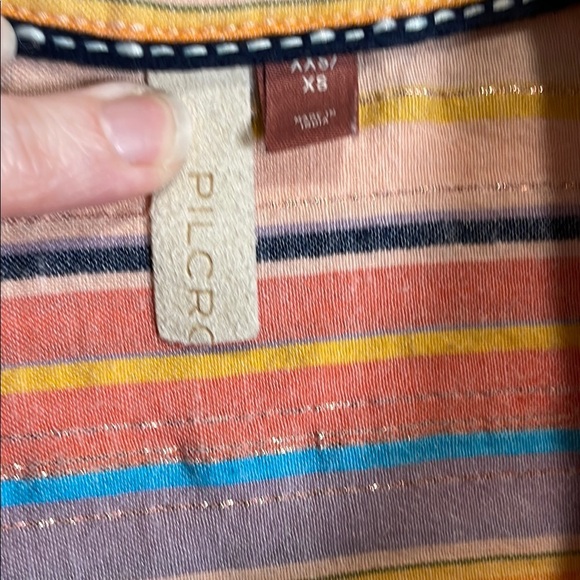 Pilcro Multicolor Striped Button Down Shirt - Picture 4 of 10